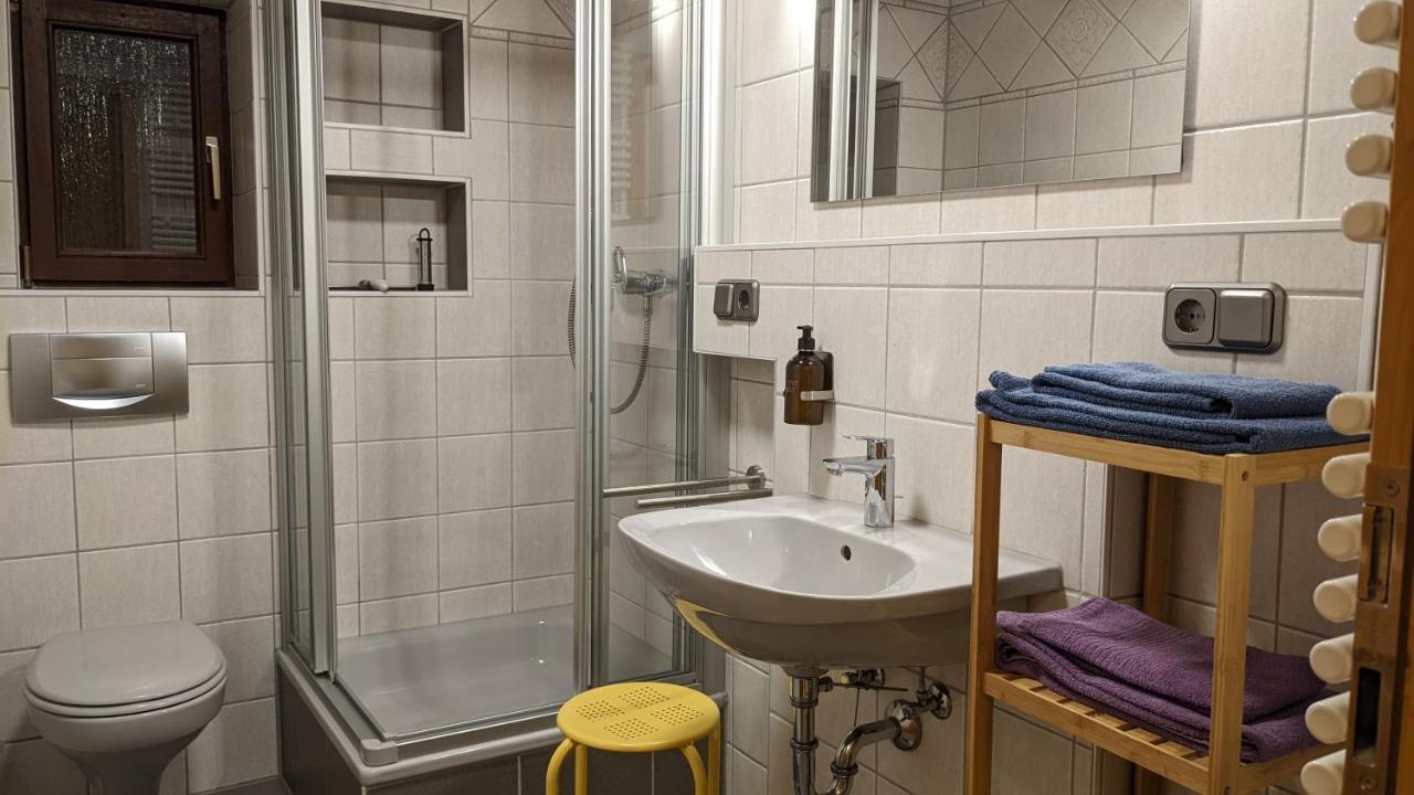 היידנהיים אן דר ברנץ Ferienwohnung Am Hardtwald מראה חיצוני תמונה