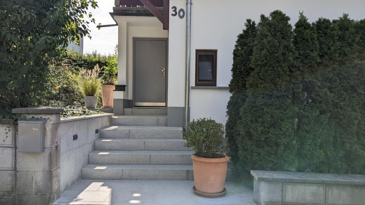 היידנהיים אן דר ברנץ Ferienwohnung Am Hardtwald מראה חיצוני תמונה